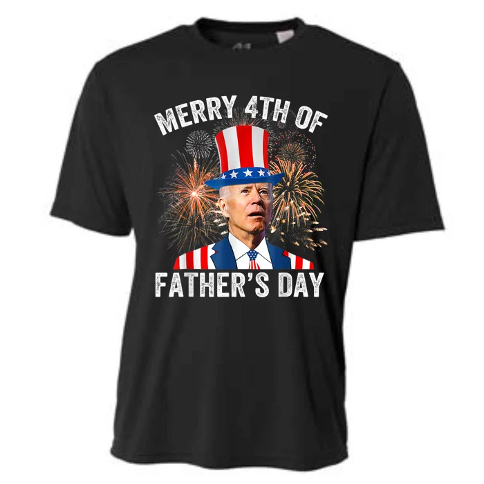 Joe Biden Merry 4th Of Fathers Day Funny 4th Of July Cooling Performance Crew T-Shirt