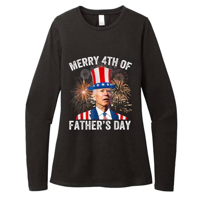 Joe Biden Merry 4th Of Fathers Day Funny 4th Of July Womens CVC Long Sleeve Shirt