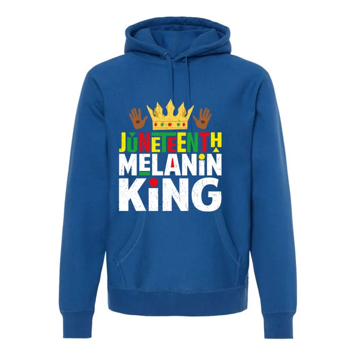 Juneteenth Black Melanin King Blm Freedom Day Independence Gift Premium Hoodie