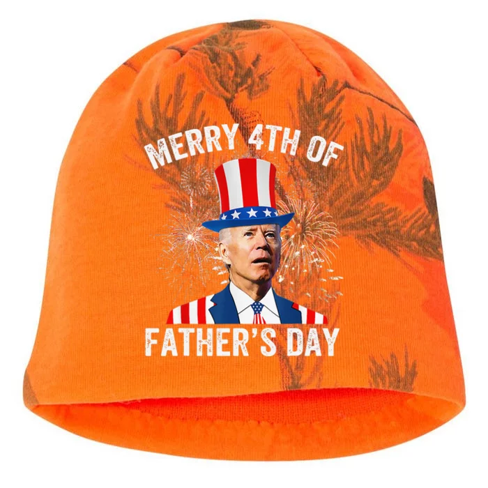 Joe Biden Merry 4th Of Father's Day Funny 4th Of July Kati - Camo Knit Beanie