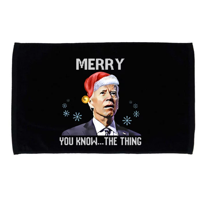 Joe Biden Merry You Know The Thing Funny Microfiber Hand Towel