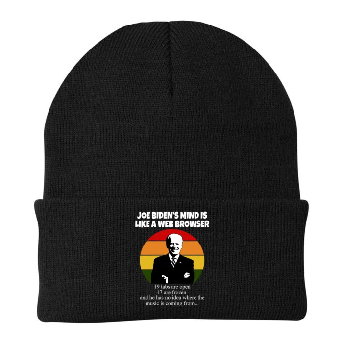 Joe Biden's Mind Is Like A Web Browser Knit Cap Winter Beanie