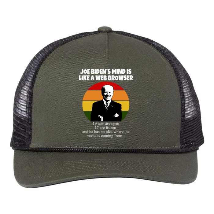 Joe Biden's Mind Is Like A Web Browser Retro Rope Trucker Hat Cap