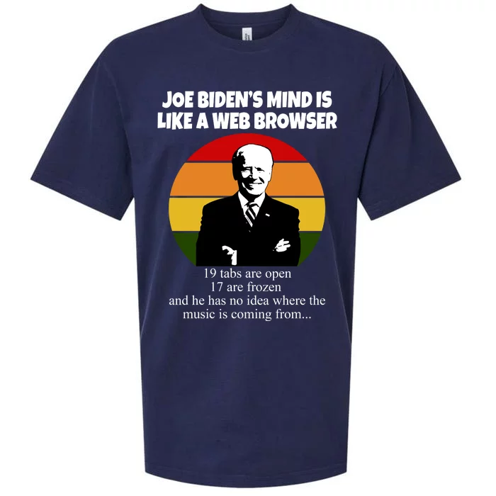 Joe Biden's Mind Is Like A Web Browser Sueded Cloud Jersey T-Shirt