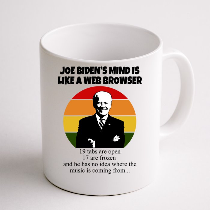 Joe Biden's Mind Is Like A Web Browser Front & Back Coffee Mug