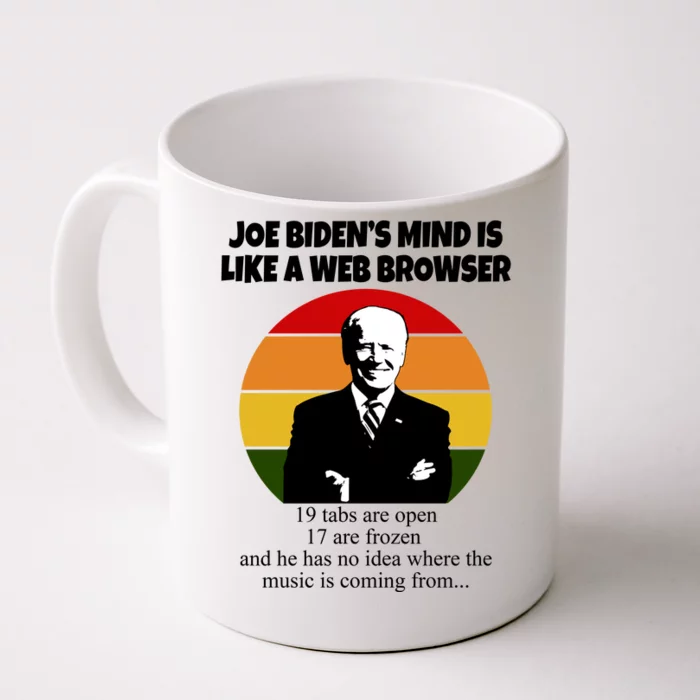 Joe Biden's Mind Is Like A Web Browser Front & Back Coffee Mug