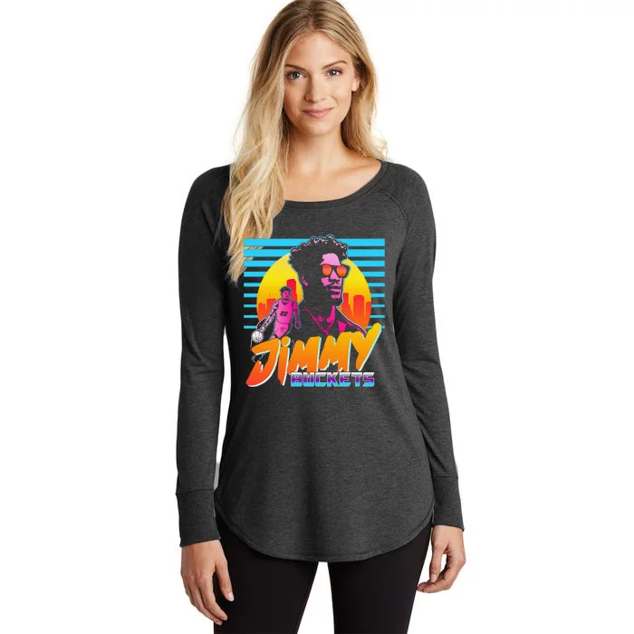 Jimmy Buckets Miami Outrun Women's Perfect Tri Tunic Long Sleeve Shirt