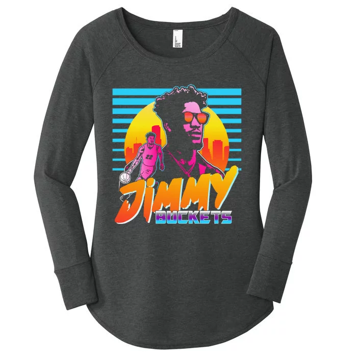 Jimmy Buckets Miami Outrun Women's Perfect Tri Tunic Long Sleeve Shirt