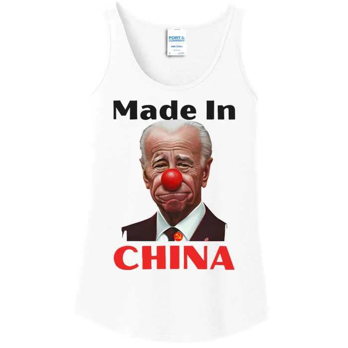 Joe Biden Made In China Maga 2024 Trump Ladies Essential Tank