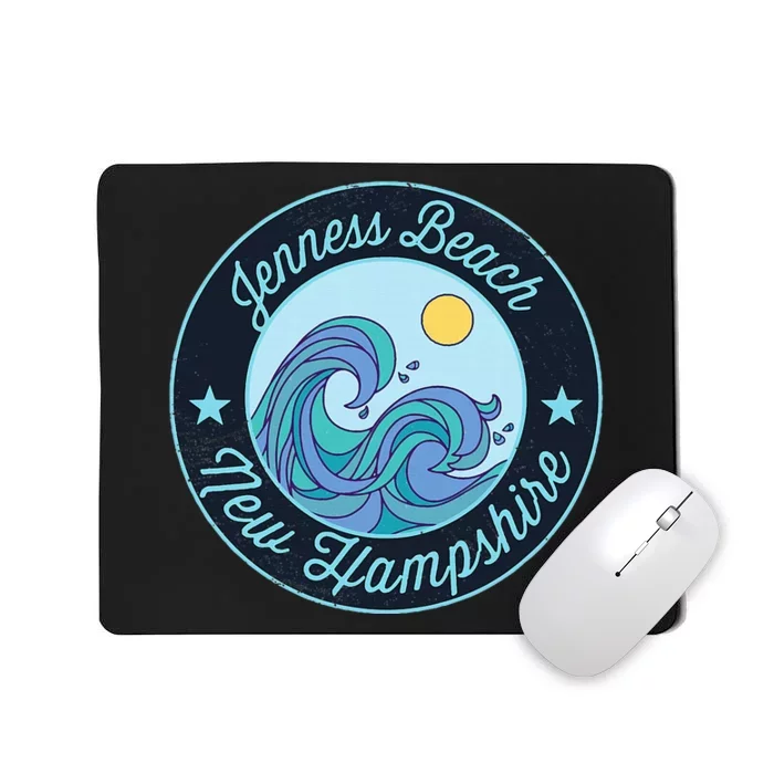 Jenness Beach Nh New Hampshire Souvenir Nautical Surfer Grap Mousepad