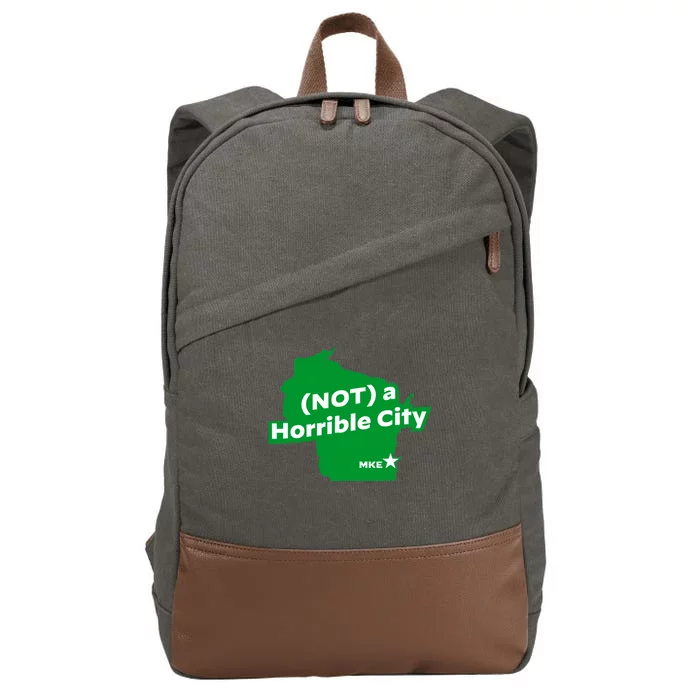 Joe Biden Not A Horrible City Milwaukee Anti Donald Trump Cotton Canvas Backpack