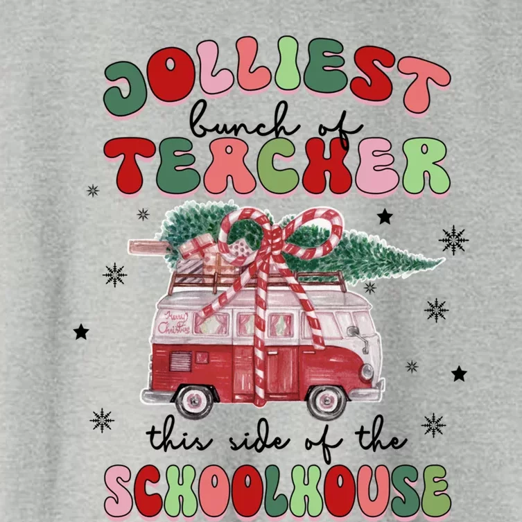 Jolliest Bunch Of Teacher This Side Of The Schoolhouse Xmas Cool Gift Women's Crop Top Tee