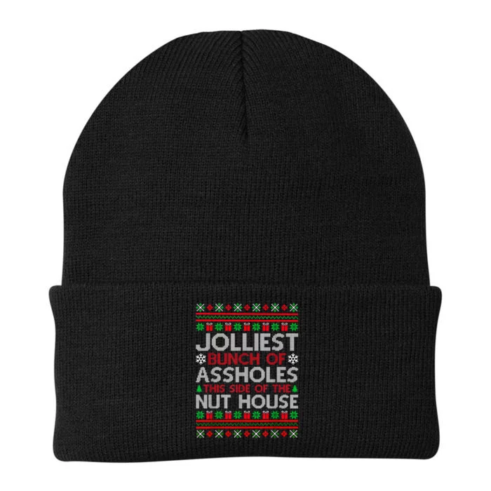 Jolliest Bunch Of Aholes Funny Christmas Pajamas Movie Knit Cap Winter Beanie