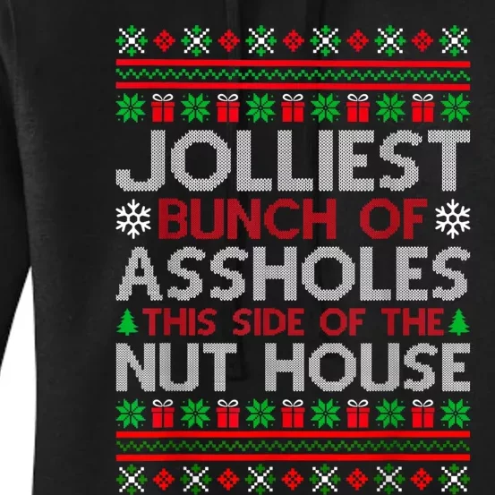 Jolliest Bunch Of Aholes Funny Christmas Pajamas Movie Women's Pullover Hoodie