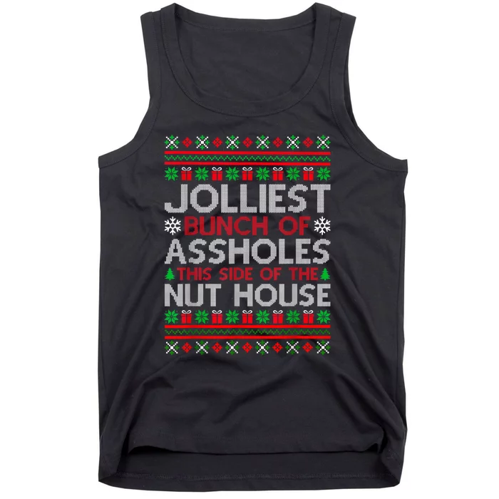 Jolliest Bunch Of Aholes Funny Christmas Pajamas Movie Tank Top