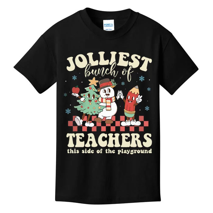 Jolliest Bunch Of Teachers This Side Of The Playground Xmas Kids T-Shirt