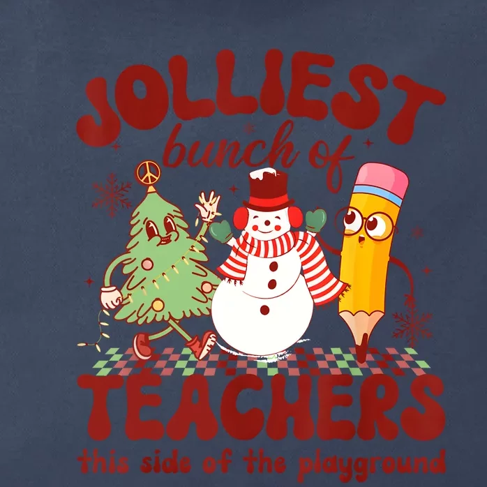 Jolliest Bunch Of Teachers Christmas Zip Tote Bag