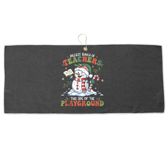 Jolliest Bunch Of Teachers This Side Of The Playground Xmas Tank Top Large Microfiber Waffle Golf Towel