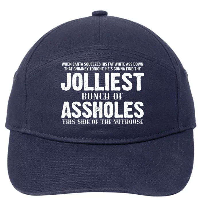 Jolliest Bunch Of Assholes Funny Christmas Vacation 7-Panel Snapback Hat