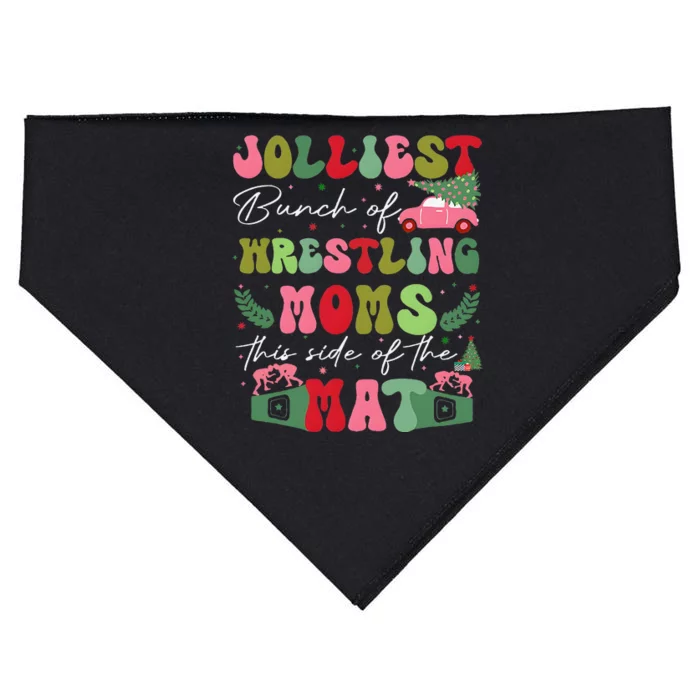 Jolliest Bunch Of Wrestling Moms This Side Of The Mat USA-Made Doggie Bandana