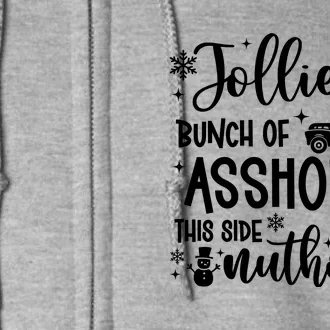 Jolliest Bunch Of Friends Christmas Graphic Full Zip Hoodie