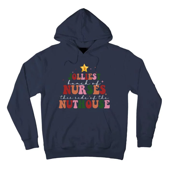 Jolliest Bunch Of Nurses Christmas Holiday Tall Hoodie