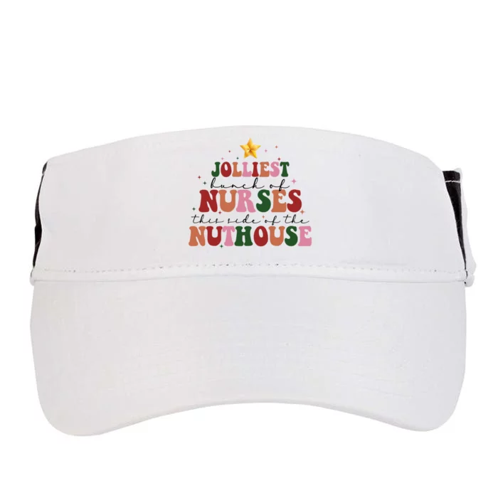 Jolliest Bunch Of Nurses Christmas Holiday Adult Drive Performance Visor