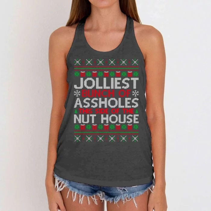 Jolliest Bunch Of Assholes This Side Of The Nut House Women's Knotted Racerback Tank