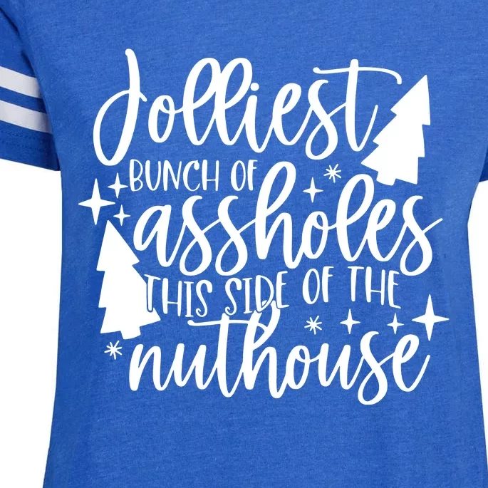 Jolliest Bunch Of Assholes This Side Of The Nuthouse Enza Ladies Jersey Football T-Shirt