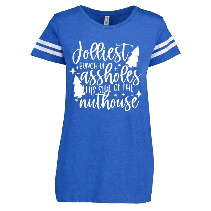 Jolliest Bunch Of Assholes This Side Of The Nuthouse Enza Ladies Jersey Football T-Shirt