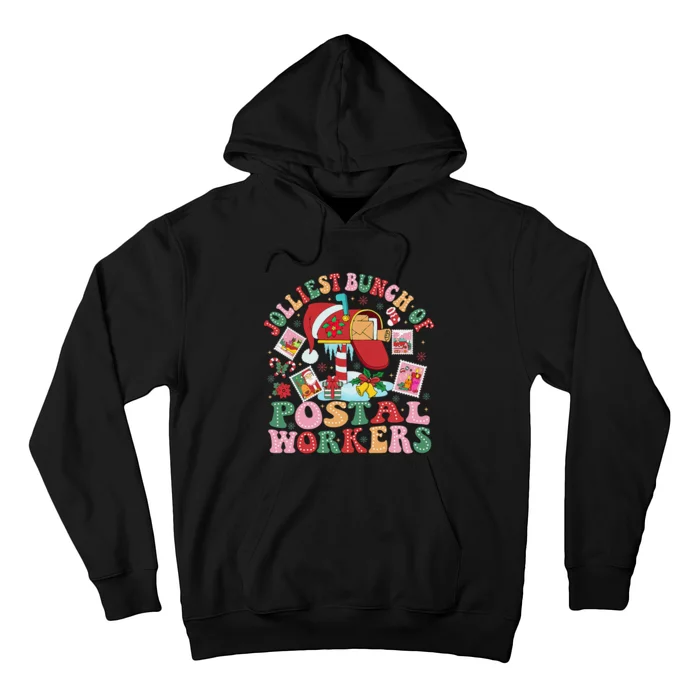 Jolliest Bunch Of Postal Workers Christmas Mail Carrier Hoodie