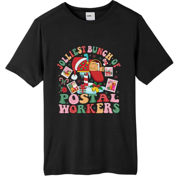 Jolliest Bunch Of Postal Workers Christmas Mail Carrier ChromaSoft Performance T-Shirt