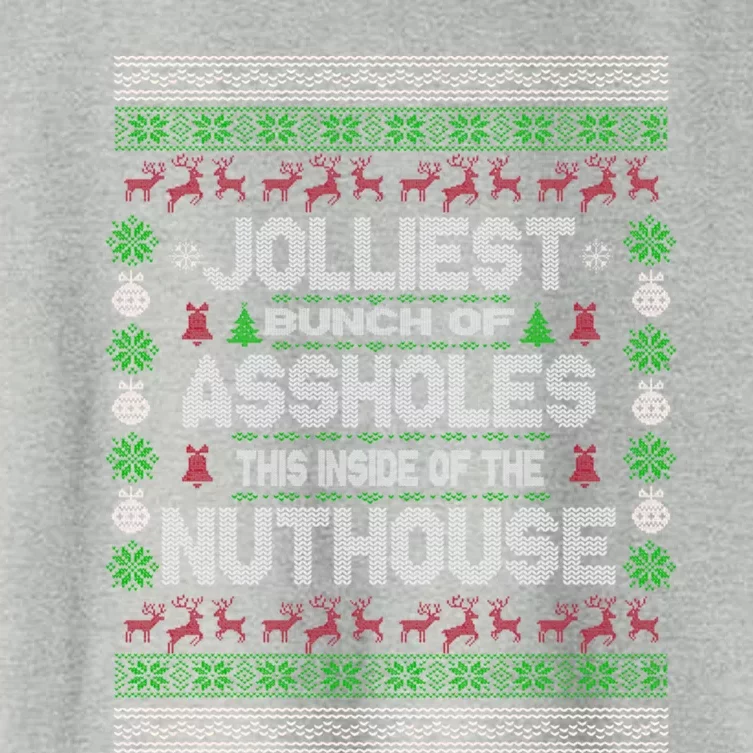 Jolliest Bunch Of Assholes Christmas Vacation Funny Funny Gift Women's Crop Top Tee