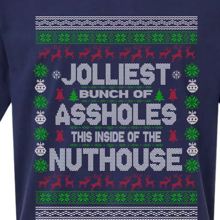 Jolliest Bunch Of Assholes Christmas Vacation Funny Funny Gift Sueded Cloud Jersey T-Shirt