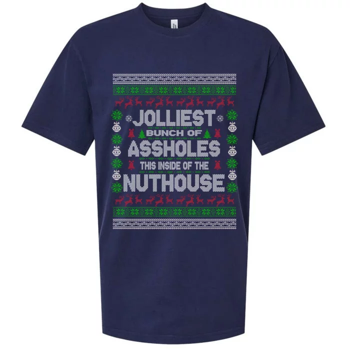 Jolliest Bunch Of Assholes Christmas Vacation Funny Funny Gift Sueded Cloud Jersey T-Shirt