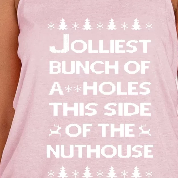 Jolliest Bunch Of Christmas Vacation Women's Knotted Racerback Tank