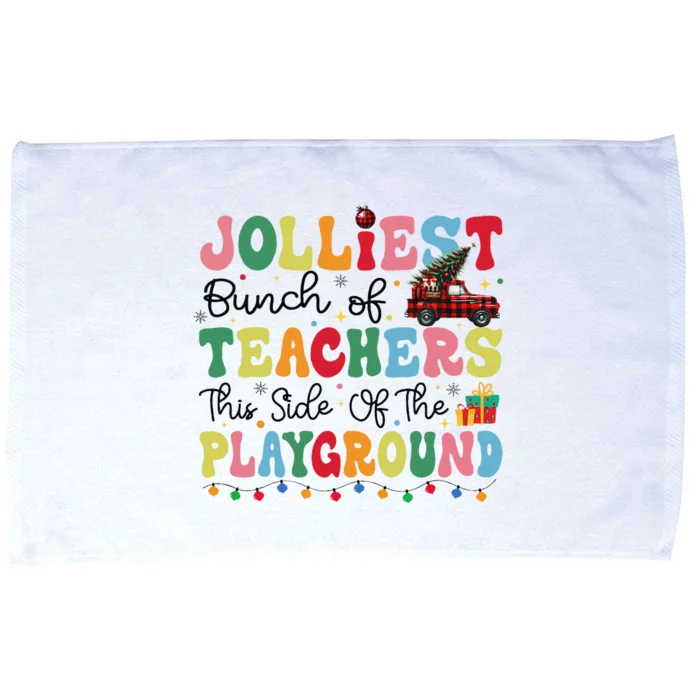 Jolliest Bunch Of Teachers This Side Of The Playground Xmas Microfiber Hand Towel