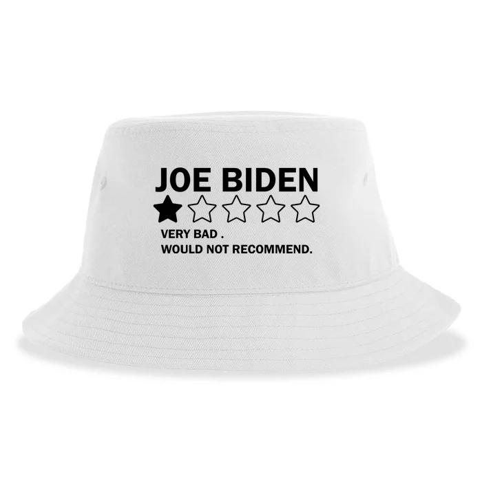 Joe Biden One Star Review Very Bad Would Not Recommend Sustainable Bucket Hat