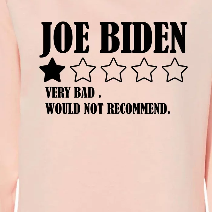 Joe Biden One Star Review Very Bad Would Not Recommend Womens California Wash Sweatshirt