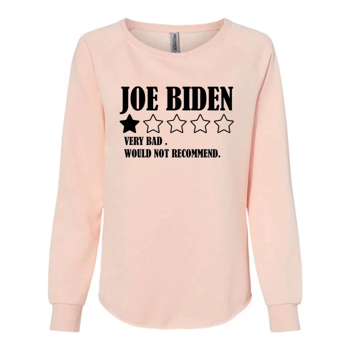 Joe Biden One Star Review Very Bad Would Not Recommend Womens California Wash Sweatshirt