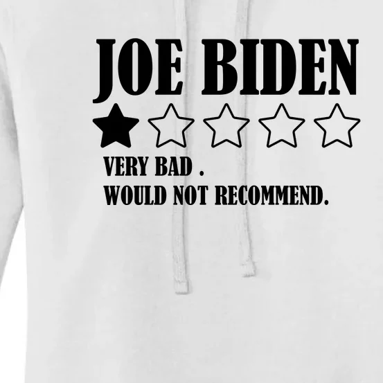 Joe Biden One Star Review Very Bad Would Not Recommend Women's Pullover Hoodie