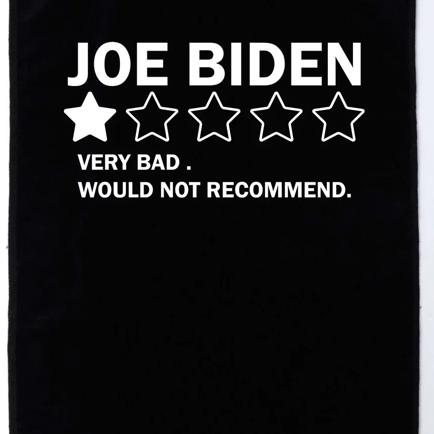 Joe Biden One Star Review Very Bad Would Not Recommend Platinum Collection Golf Towel