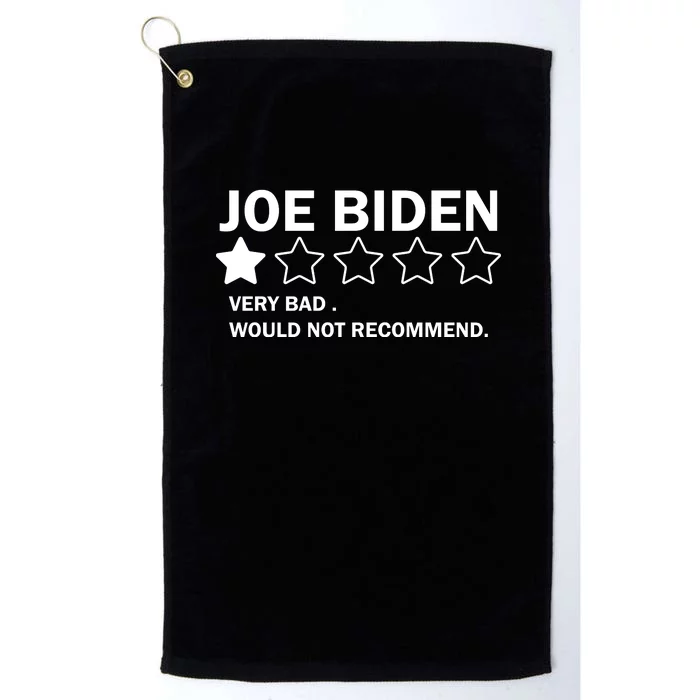 Joe Biden One Star Review Very Bad Would Not Recommend Platinum Collection Golf Towel