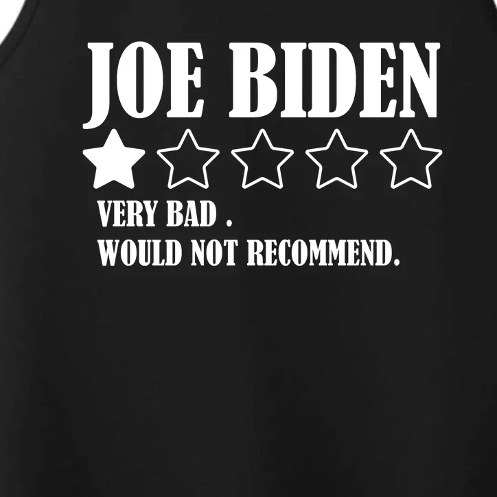 Joe Biden One Star Review Very Bad Would Not Recommend Performance Tank