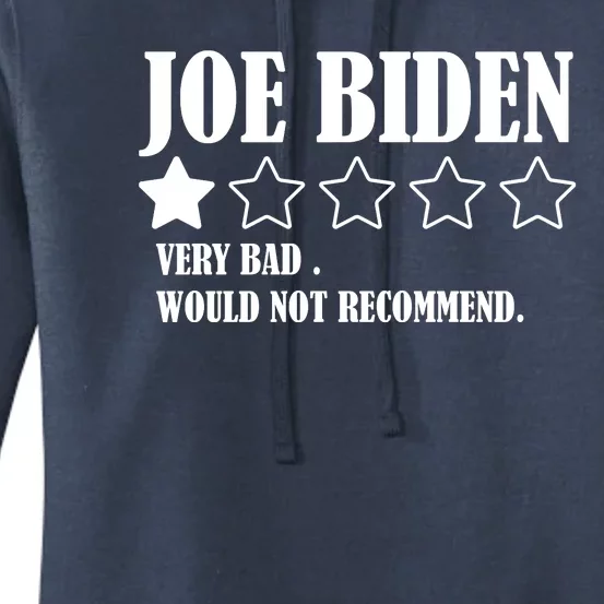 Joe Biden One Star Review Very Bad Would Not Recommend Women's Pullover Hoodie