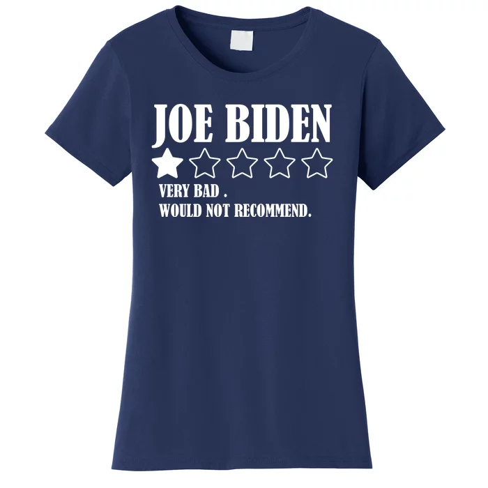 Joe Biden One Star Review Very Bad Would Not Recommend Women's T-Shirt