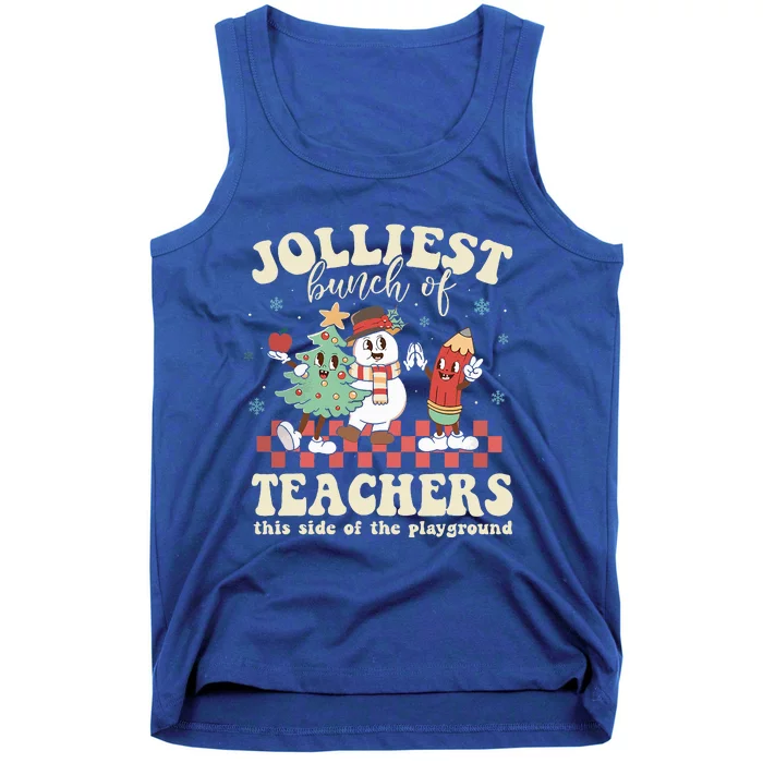 Jolliest Bunch Of Teachers This Side Of The Playground Xmas Tank Top