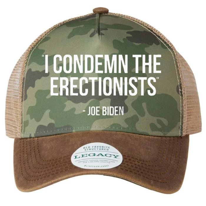 Joe Biden Political Satire Condemn Erectionists Trump 2024 Baseball Legacy Tie Dye Trucker Hat