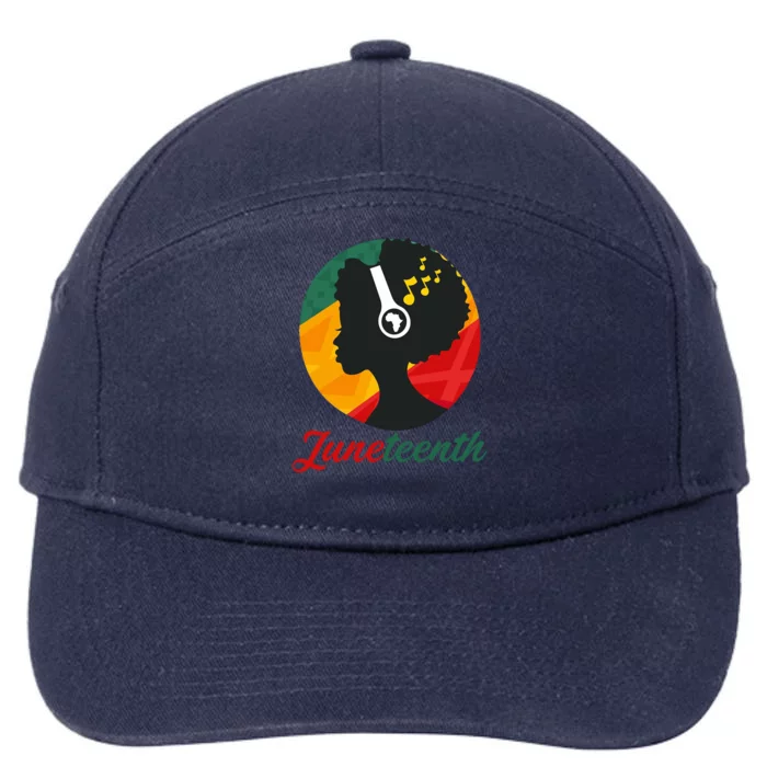 Juneteenth Black Pride Music 7-Panel Snapback Hat