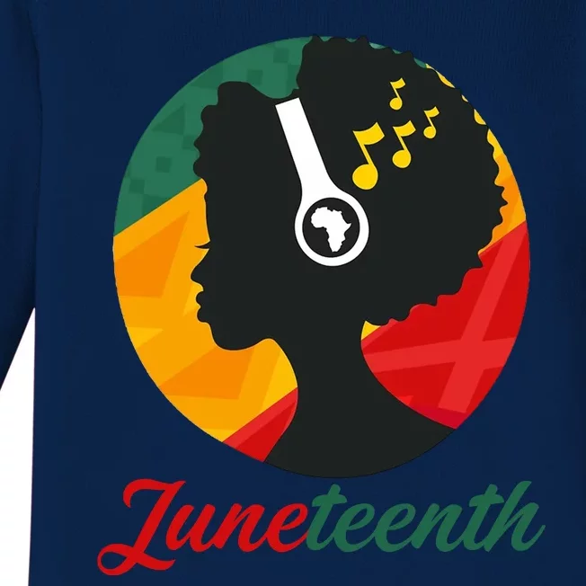 Juneteenth Black Pride Music Baby Long Sleeve Bodysuit